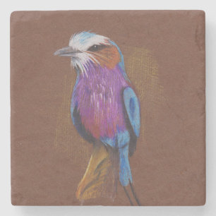Posavasos De Piedra Nat animal de ilustracion de ave con pechuga pechu