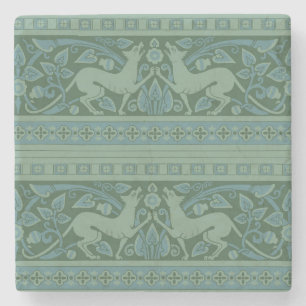 Posavasos De Piedra Naturaleza del perro Art Decó Nouveau Patrón anima