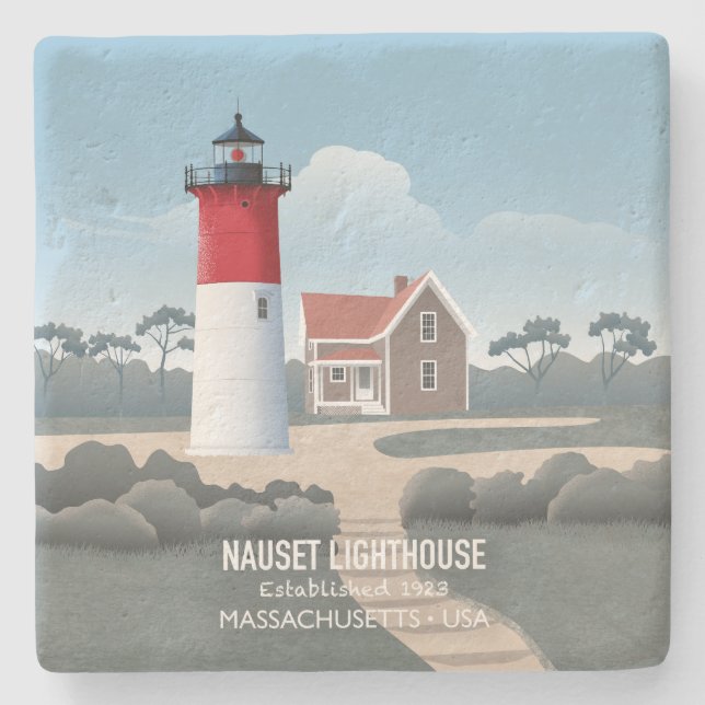 Posavasos De Piedra Nauset Lighthouse (Anverso)