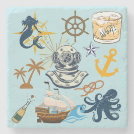 Posavasos De Piedra  Nautical Bachelor Party