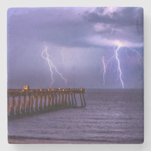 Posavasos De Piedra Navarre Florida Lightning Storm