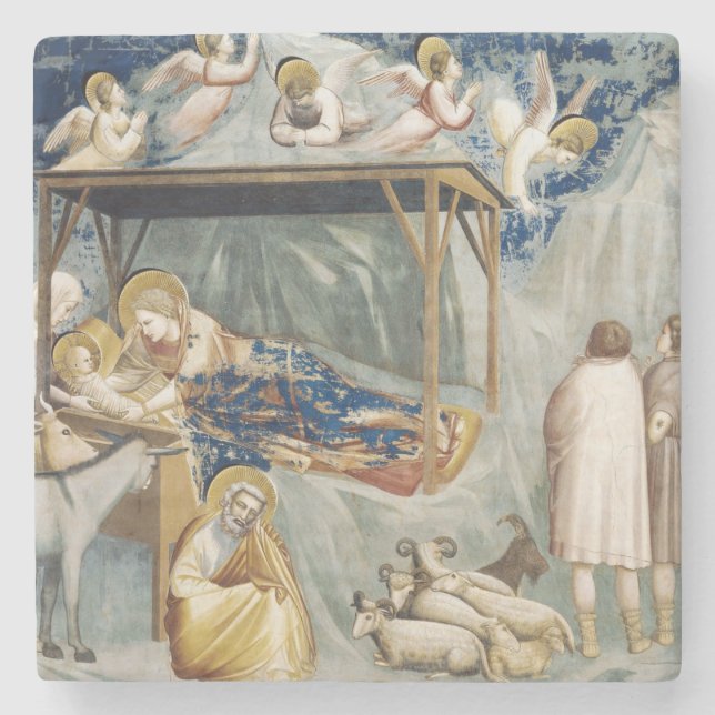 Posavasos De Piedra Navegación (nacimiento de Jesucristo) (por Giotto) (Anverso)