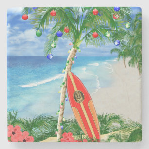 Posavasos De Piedra Navidad de la playa