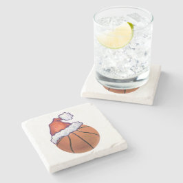 Posavasos De Piedra Navidad del baloncesto