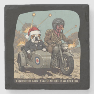 Posavasos De Piedra Navidad divertida con tema británico
