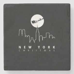 Posavasos De Piedra Navidad en la ciudad de Nueva York