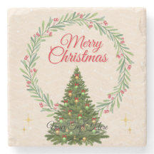 Navidad minimalista elegante beige y verde