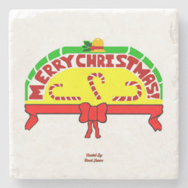 Posavasos De Piedra Navidad Saludos Pascua de Piedra de Mármol