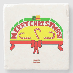 Posavasos De Piedra Navidad Saludos Pascua de Piedra de Mármol