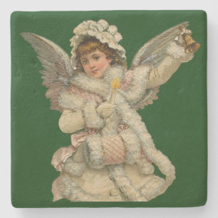 Posavasos De Piedra Navidades Angel Ringing en la festividad