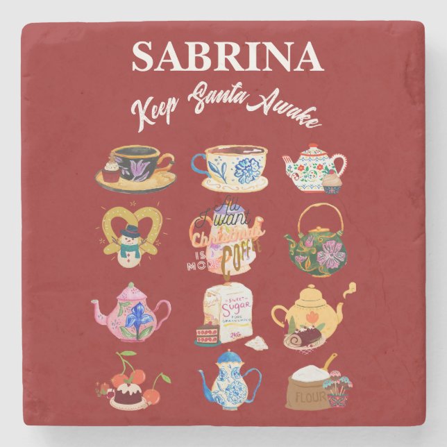 Posavasos De Piedra Navidades cafetaleros de Mikitiez citan cafeína ad (Anverso)