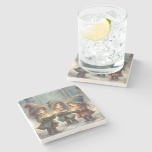 Posavasos De Piedra Navidades Carolers
