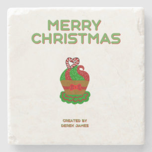Posavasos De Piedra Navidades Cupcake Marble Stone Coaster