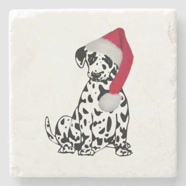 Posavasos De Piedra Navidades Dalmatian (Anverso)