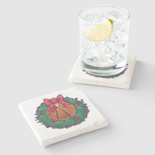 Posavasos De Piedra Navidades de baloncesto