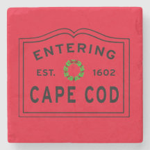 Navidades de Cape Cod Stone Coaster