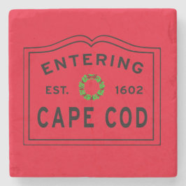 Posavasos De Piedra Navidades de Cape Cod Stone Coaster