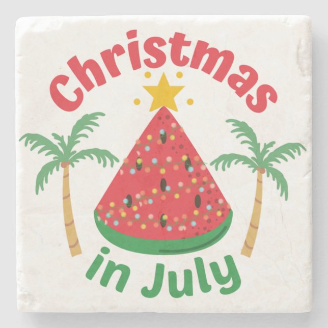 POSAVASOS DE PIEDRA NAVIDADES DE JULIO DE NAPKINS GLASS COASTER (Anverso)