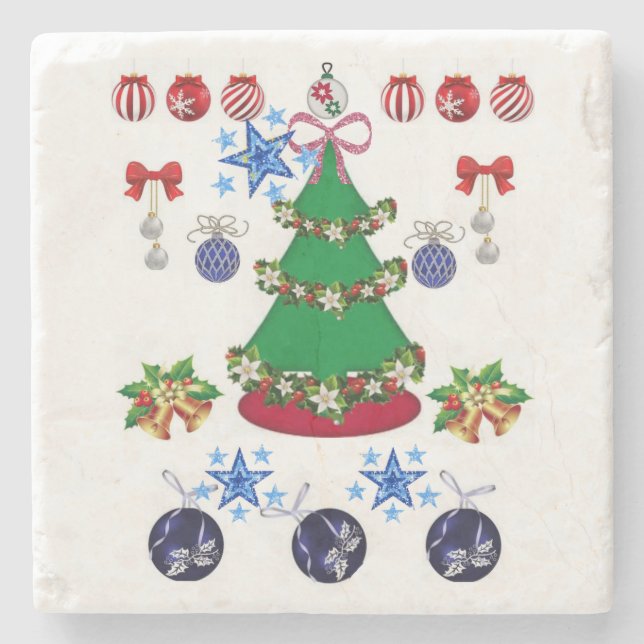 Posavasos De Piedra Navidades de la Pascua de Mármol Stone (Anverso)