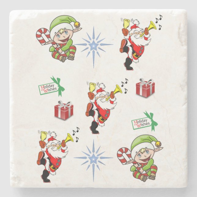 Posavasos De Piedra Navidades de la Pascua de Mármol Stone (Anverso)