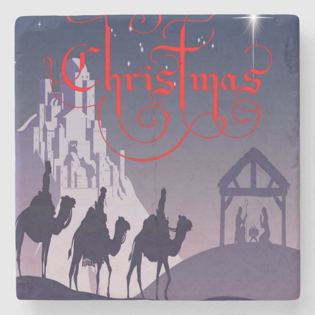 Posavasos De Piedra Navidades de la Pascua de Mármol Stone (Anverso)