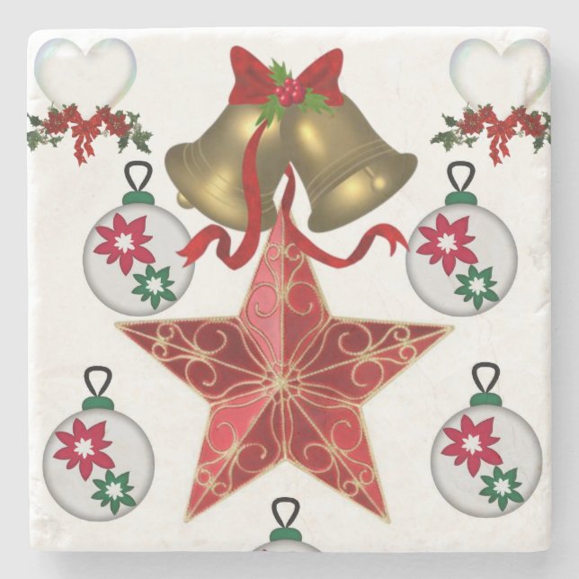 Posavasos De Piedra Navidades de la Pascua de Mármol Stone (Anverso)