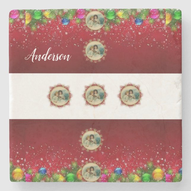 Posavasos De Piedra Navidades de la Pascua de Mármol Stone (Anverso)