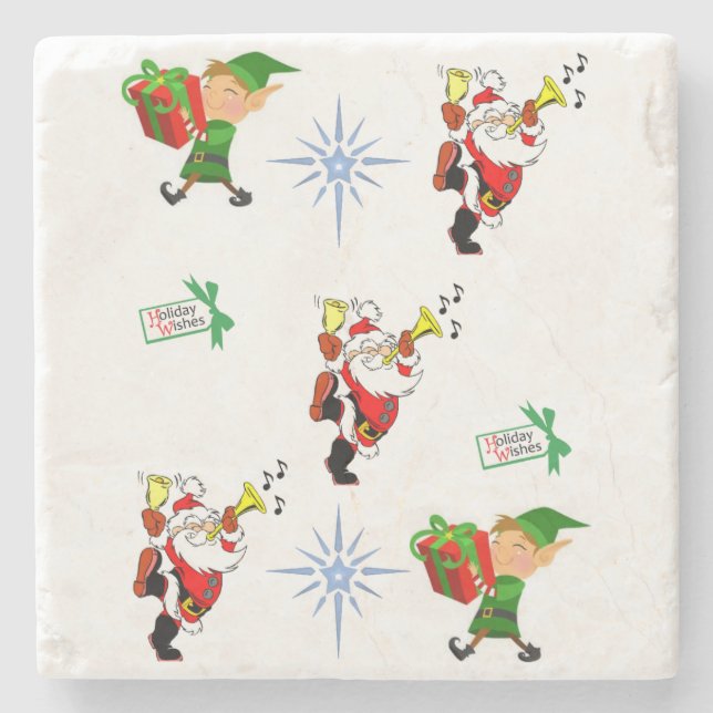 Posavasos De Piedra Navidades de la Pascua de Mármol Stone (Anverso)