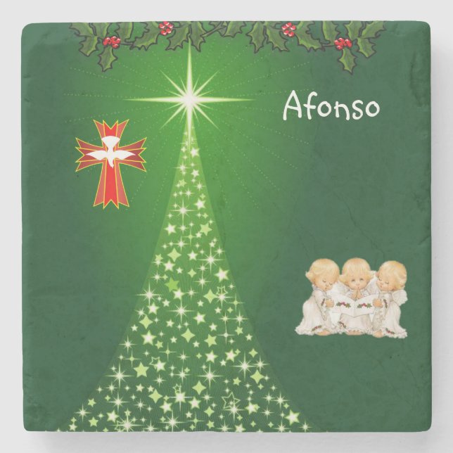 Posavasos De Piedra Navidades de la Pascua de Mármol Stone (Anverso)