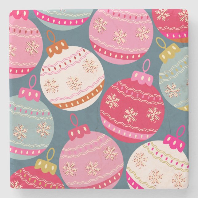 Posavasos De Piedra Navidades de los Ornamentos Festividad (Anverso)