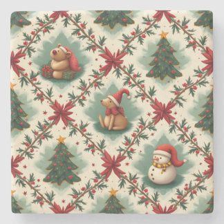 Posavasos De Piedra Navidades de montaña rusa