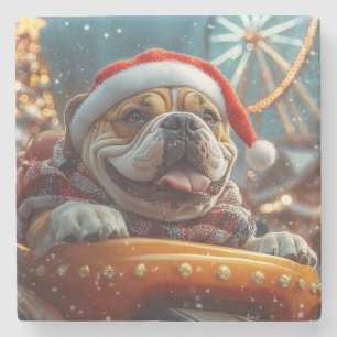 Posavasos De Piedra Navidades de Pascua de Perro Bullmastiff