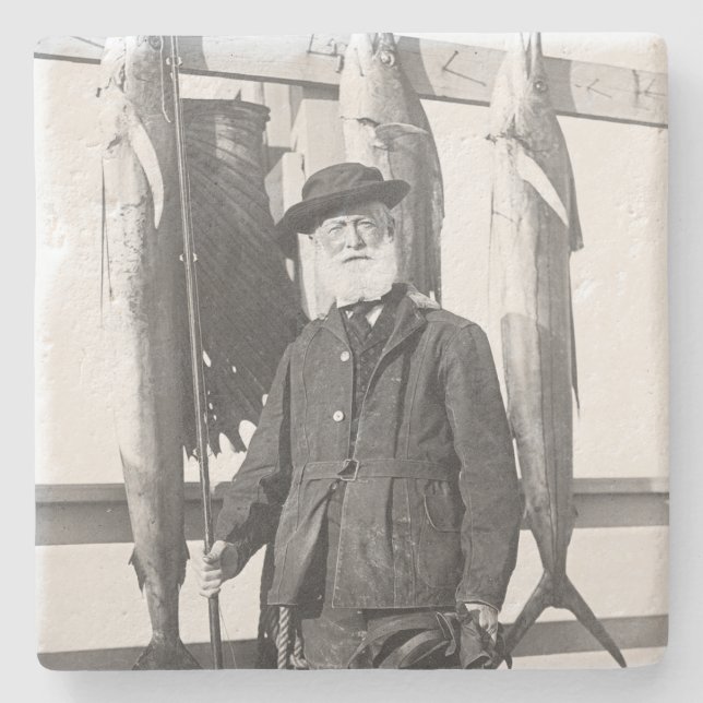 Posavasos De Piedra Navidades de pescado de Santa Cena (Anverso)