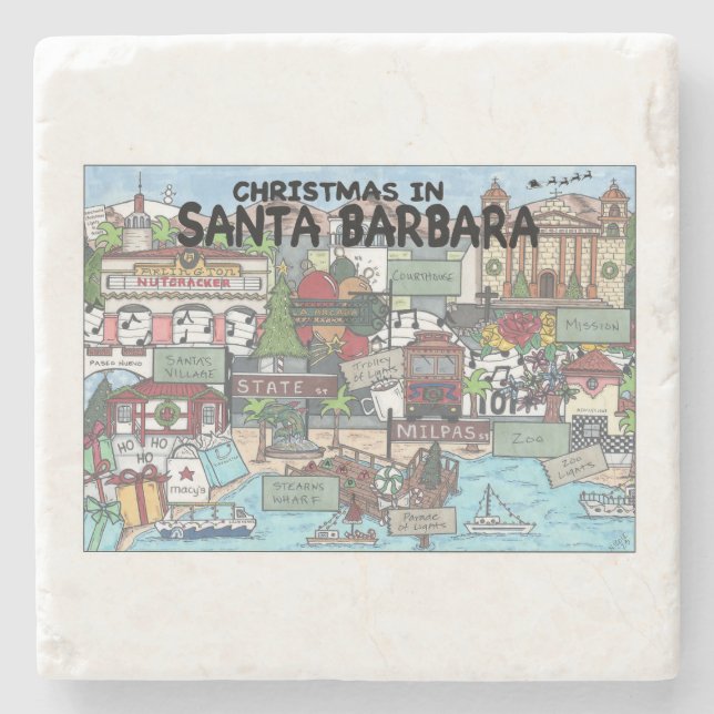 Posavasos De Piedra Navidades de Santa Bárbara (Anverso)