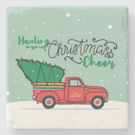 Posavasos De Piedra Navidades de Santa Country Art Overcountry Christm