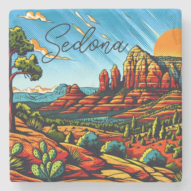 Posavasos De Piedra Navidades de Sedona, Arizona (Anverso)