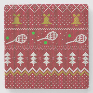 Posavasos De Piedra Navidades de tenis Patrón de punto dulce Navidad r