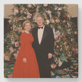 Posavasos De Piedra Navidades del presidente estadounidense Bill Clint