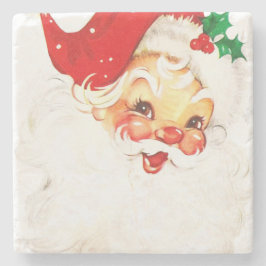 Posavasos De Piedra Navidades del Viejo Santa Claus Retro Jolly