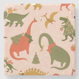 Posavasos De Piedra Navidades Dino Fiesta: Tree Rex