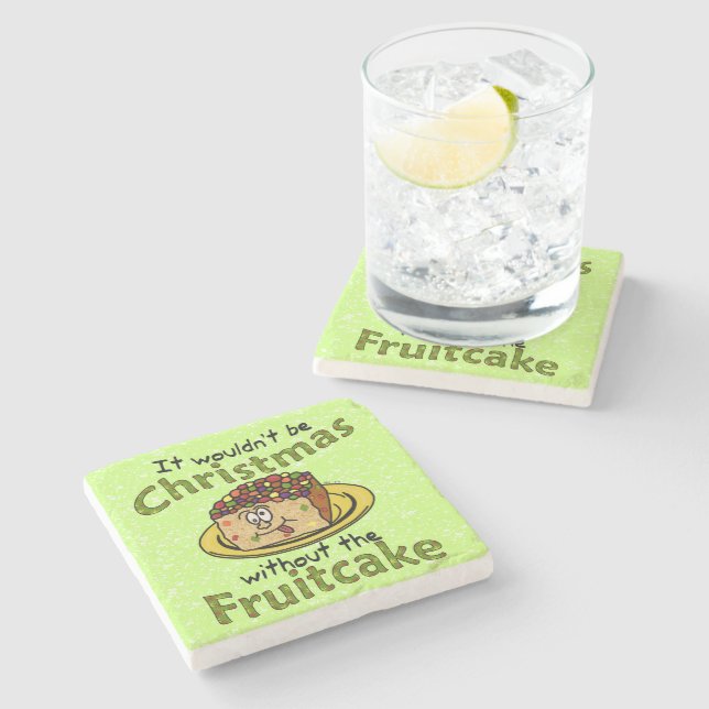 Posavasos De Piedra Navidades divertidos Personalizado Fruitakes (Lateral)