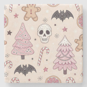 Posavasos De Piedra Navidades emo del gótico Pastel