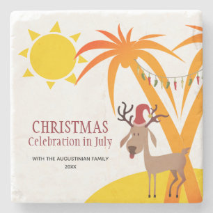 Posavasos De Piedra NAVIDADES EN JULY Stone Coaster