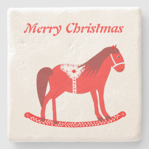 Posavasos De Piedra Navidades escandinavos Personalizado de caballos r
