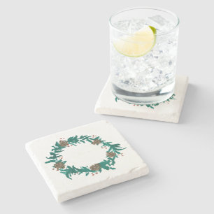 Posavasos De Piedra Navidades escriben con bayas