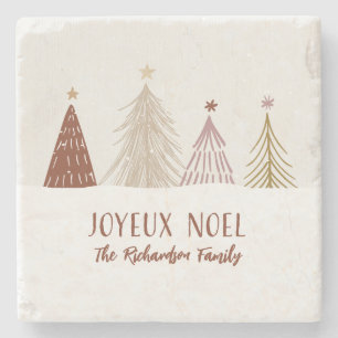 Posavasos De Piedra Navidades festivos de Joyeux Noel Holiday Family S