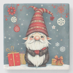 Posavasos De Piedra Navidades festivos y acogedores enmascarados