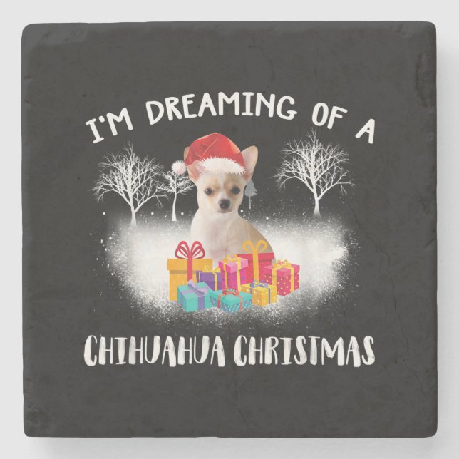 Posavasos De Piedra navidades idea de la familia de amantes de los per (Anverso)