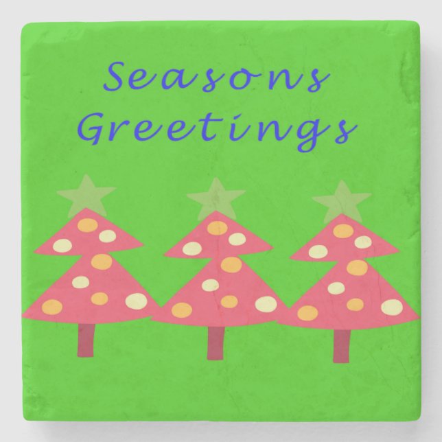 Posavasos De Piedra Navidades Marble Stone Coaster, saludos de tempora (Anverso)
