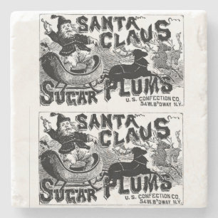 Posavasos De Piedra Navidades Mármol Stone Coaster, Santa Claus